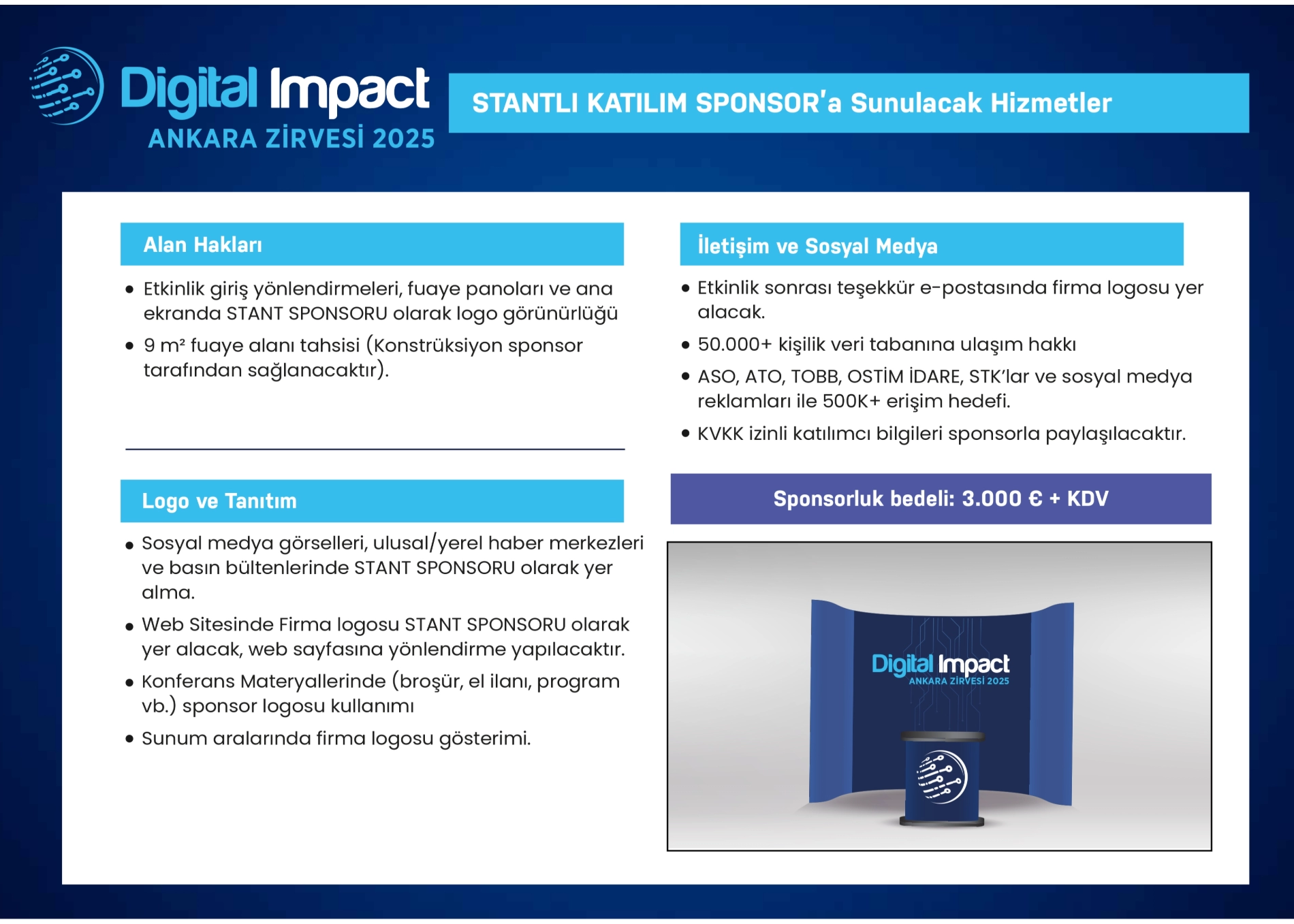 Sponsorlara Sunulacak Hizmetler